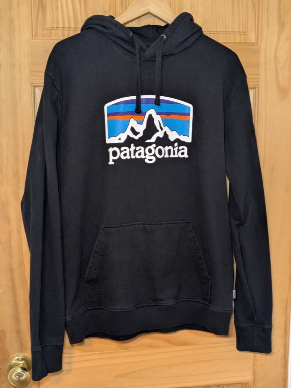 Patagonia Mens Uprisal Hoody Large Black Fitz Roy Logo